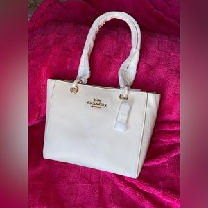 Coach Leather Jes Tote in Chalk